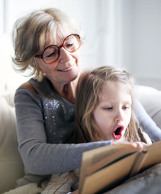 Grandmother and Granddaughter Together at Shalom